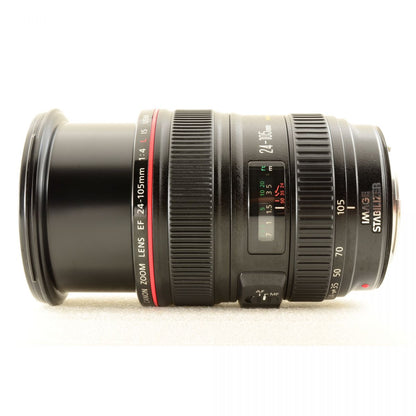 【中古】Canon EF 24-105mm f/4 L IS USM フード付き 標準 ズーム カメラレンズ 交換レンズ キヤノン EFシリーズ S/N:2020771