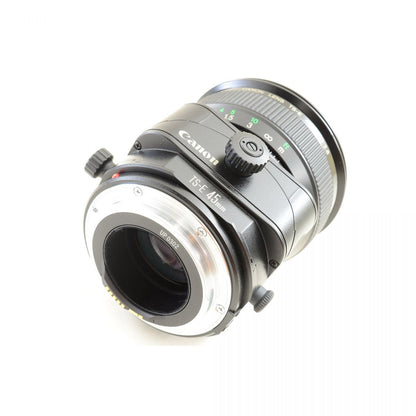 【中古】Canon TS-E 45mm f/2.8 ティルトシフト 単焦点レンズ PLフィルター付 キャノン S/N: 13543