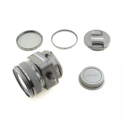 【中古】Canon TS-E 45mm f/2.8 ティルトシフト 単焦点レンズ PLフィルター付 キャノン S/N: 13543