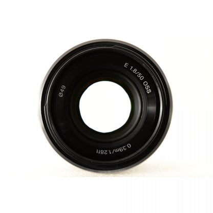 【中古】SONY E 50mm f/1.8 OSS SEL50F18 シルバー 中望遠 単焦点 カメラレンズ 交換レンズ ソニー S/N:1856461