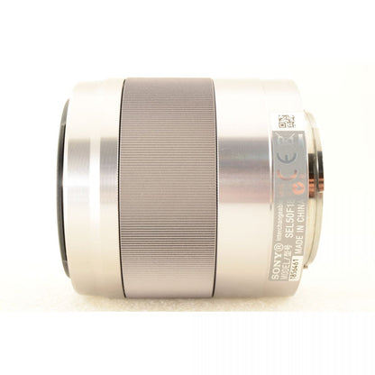 【中古】SONY E 50mm f/1.8 OSS SEL50F18 シルバー 中望遠 単焦点 カメラレンズ 交換レンズ ソニー S/N:1856461