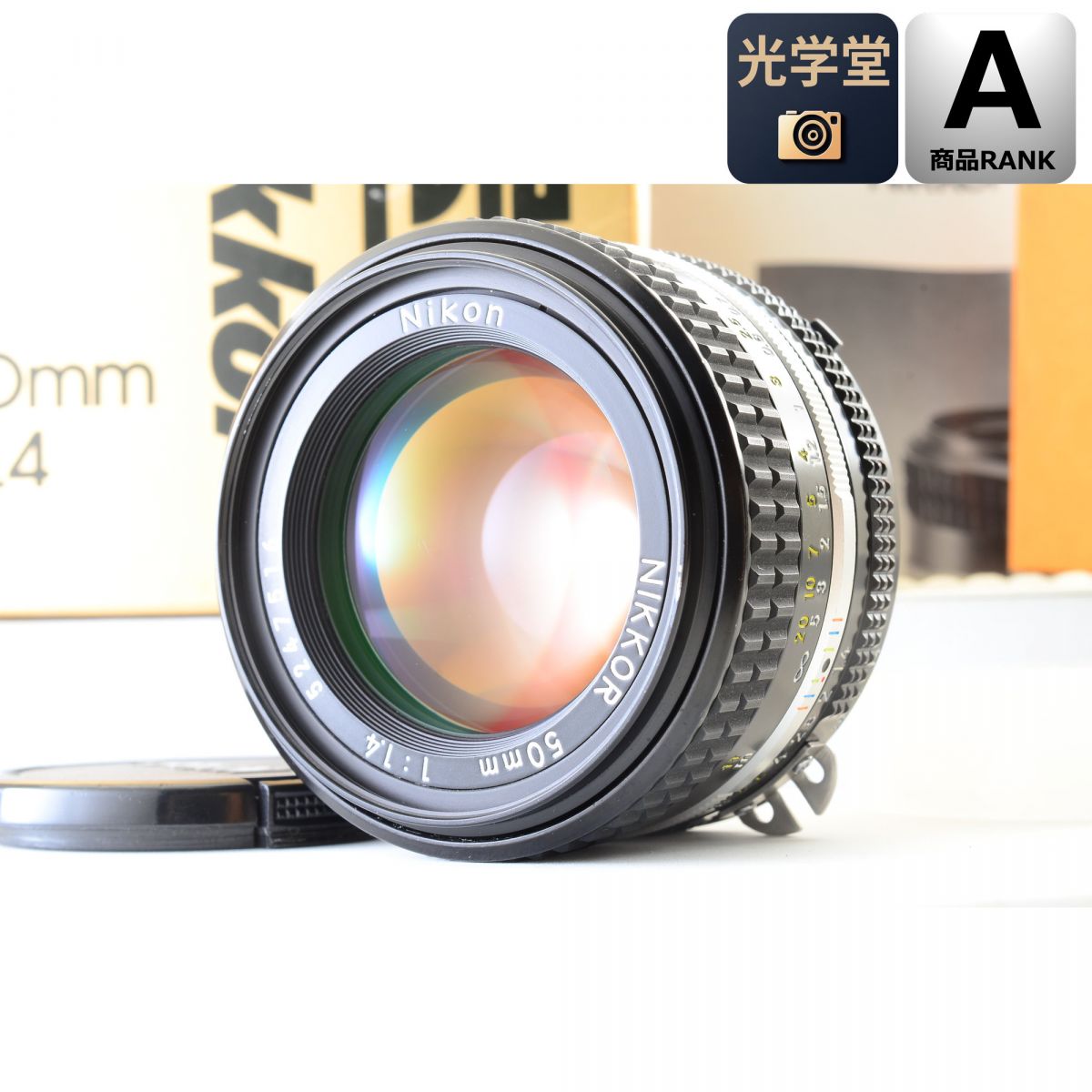 【中古】Nikon Ai-S NIKKOR 50mm f/1.4 元箱付き 標準 単焦点 カメラレンズ 交換レンズ ニコン NIKKORシリーズ S/N:5247516