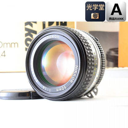 【中古】Nikon Ai-S NIKKOR 50mm f/1.4 元箱付き 標準 単焦点 カメラレンズ 交換レンズ ニコン NIKKORシリーズ S/N:5247516
