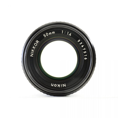 【中古】Nikon Ai-S NIKKOR 50mm f/1.4 元箱付き 標準 単焦点 カメラレンズ 交換レンズ ニコン NIKKORシリーズ S/N:5247516
