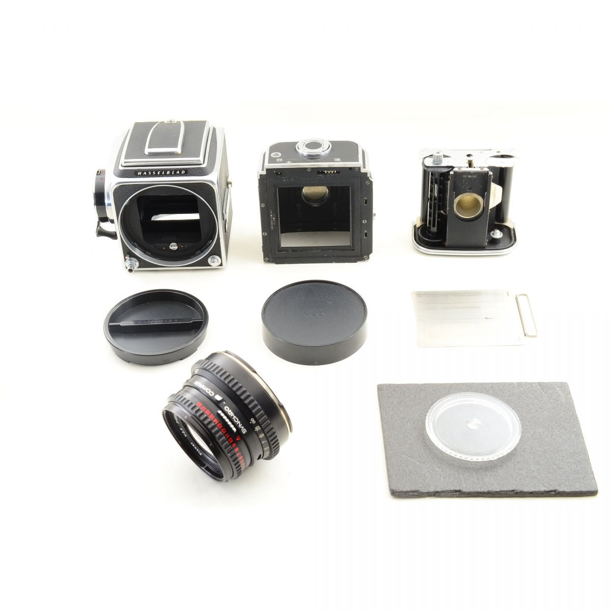 【中古】Hasselblad 500C/M 中判カメラ Planar C 80mm f2.8 T* レンズ マガジンType I ハッセルブラッド 単焦点 S/N: UE1233097