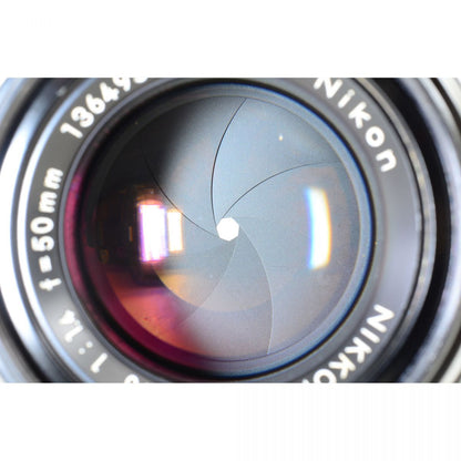 【中古】Nikon Non-Ai NIKKOR-S.C Auto 50mm F1.4 単焦点 カメラレンズ 交換レンズ ニコン S/N:1364958