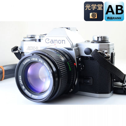 【中古】Canon AE-1 シルバー New FD 50mm f/1.4 標準 単焦点 フィルムカメラ 一眼レフ キヤノン セット S/N:4544443