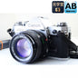 【中古】Canon AE-1 シルバー New FD 50mm f/1.4 標準 単焦点 フィルムカメラ 一眼レフ キヤノン セット S/N:4544443