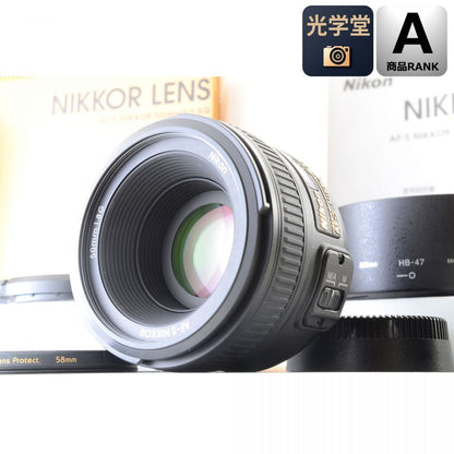 【中古】Nikon AF-S NIKKOR 50mm f/1.8 G 元箱 フード付き 標準 単焦点 カメラレンズ ニコン S/N:2036503