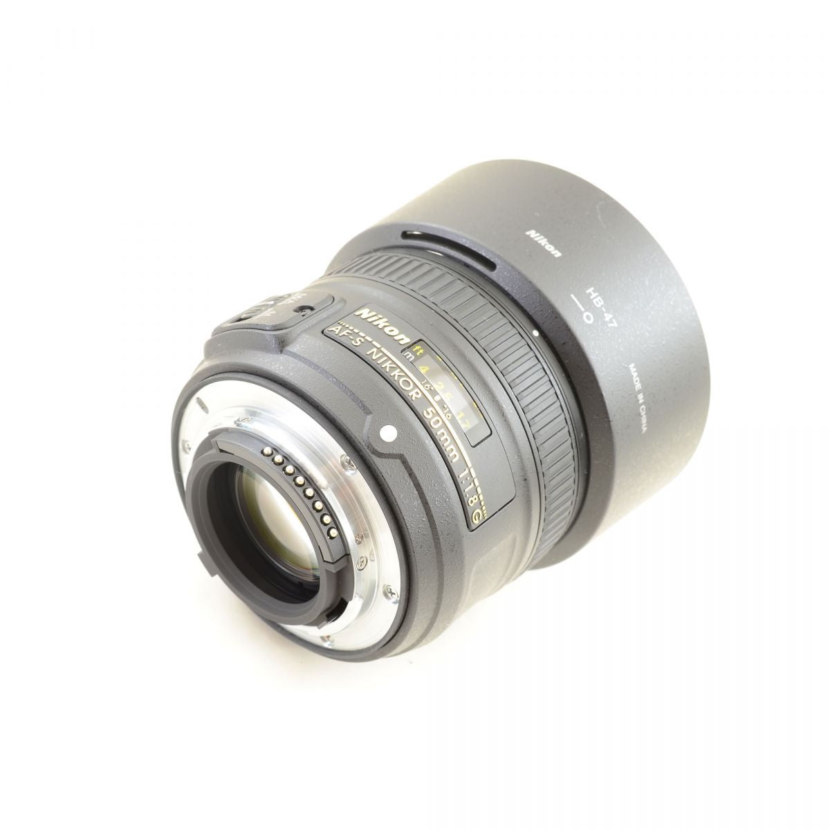 【中古】Nikon AF-S NIKKOR 50mm f/1.8 G 元箱 フード付き 標準 単焦点 カメラレンズ ニコン S/N:2036503