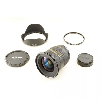 【中古】Nikon AF 18-35mm f/3.5-4.5D ED IF フード付き 広角 ズーム カメラレンズ 交換レンズ ニコン S/N:243564