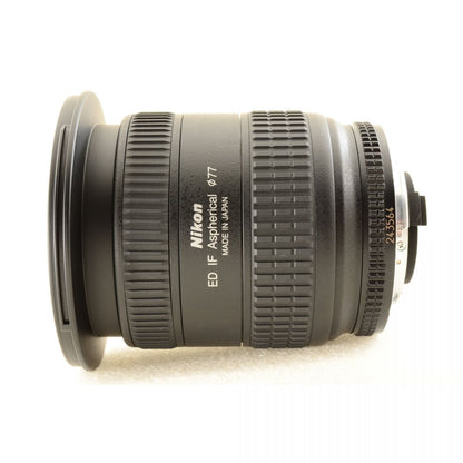 【中古】Nikon AF 18-35mm f/3.5-4.5D ED IF フード付き 広角 ズーム カメラレンズ 交換レンズ ニコン S/N:243564