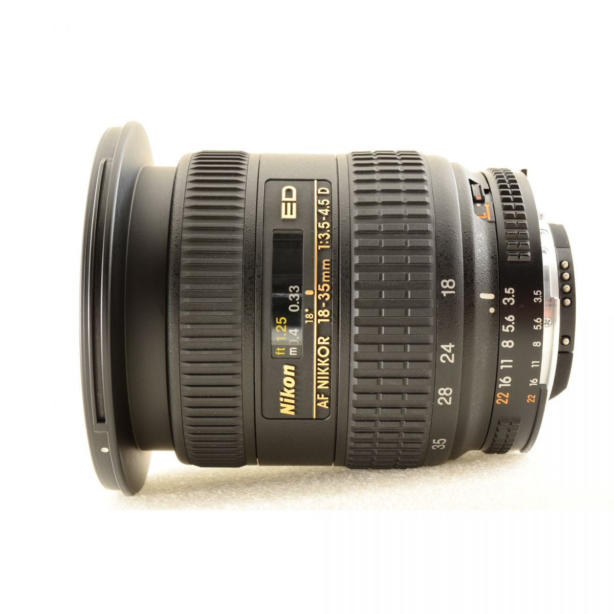 【中古】Nikon AF 18-35mm f/3.5-4.5D ED IF フード付き 広角 ズーム カメラレンズ 交換レンズ ニコン S/N:243564