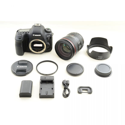 【中古】Canon EOS 6D Mark II EF 24-70mm f/4L IS USM ズーム フルサイズ デジタルカメラ 一眼レフ キヤノン セット S/N:141051000785