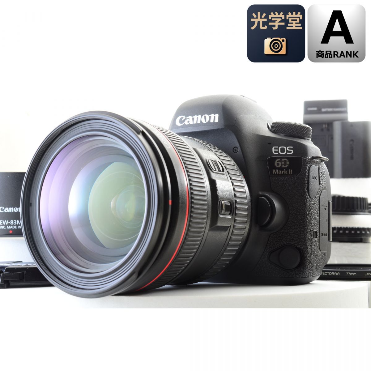 【中古】Canon EOS 6D Mark II EF 24-70mm f/4L IS USM ズーム フルサイズ デジタルカメラ 一眼レフ キヤノン セット S/N:141051000785