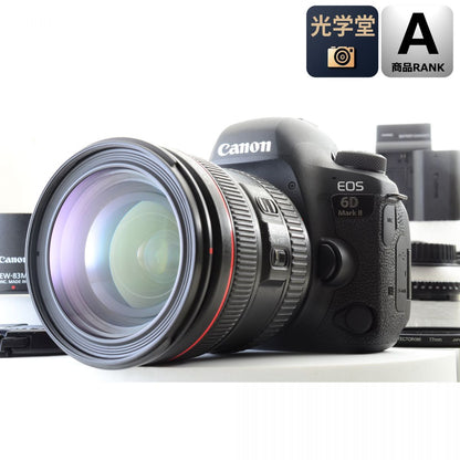 【中古】Canon EOS 6D Mark II EF 24-70mm f/4L IS USM ズーム フルサイズ デジタルカメラ 一眼レフ キヤノン セット S/N:141051000785