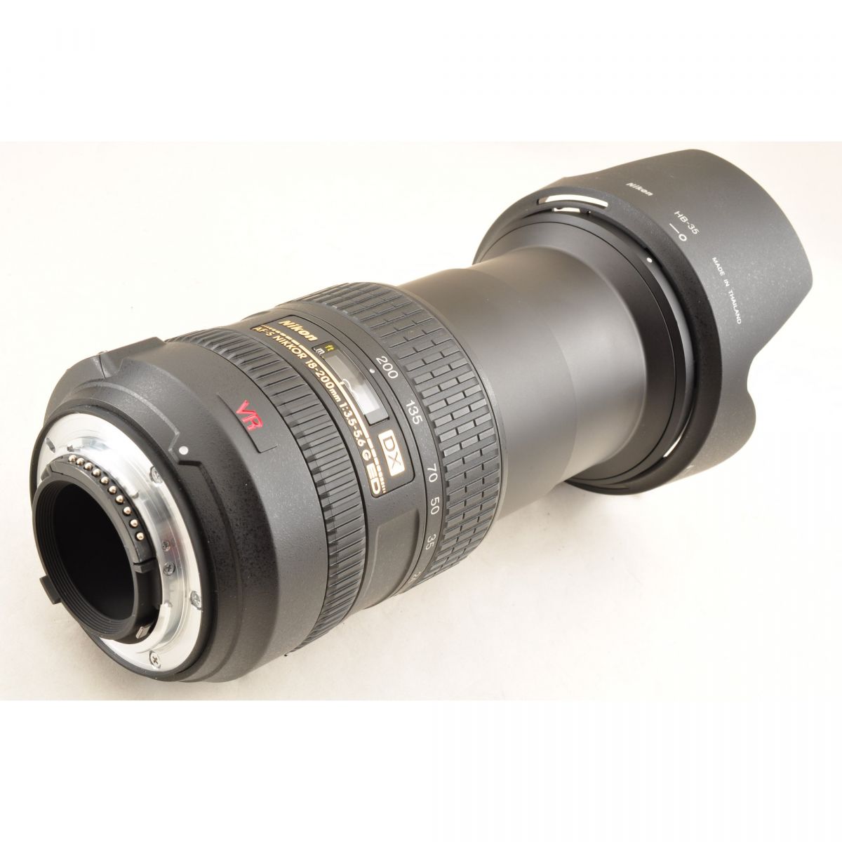 【中古】Nikon AF-S DX NIKKOR 18-200mm F3.5-5.6G ED VR フード付き ズーム カメラレンズ 交換レンズ ニコン S/N:3011997