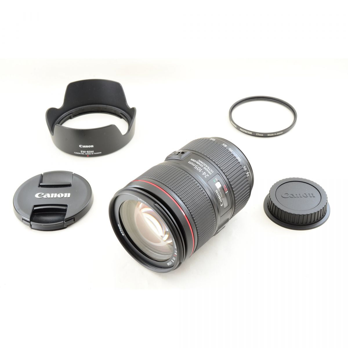 【中古】Canon EF 24-105mm f/4 L IS II USM フード付 標準 ズームレンズ キャノン S/N: 6723004584