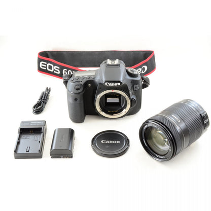 【中古】Canon EOS 60D 18.0MP DSLR Camera Black Canon EF-S 18-135mm f/3.5-5.6 IS Zoom Lens 360213408