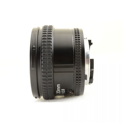 【中古】Nikon AF NIKKOR 20mm f/2.8 HB-1フード付き 広角 単焦点 カメラレンズ 交換レンズ ニコン S/N:201688