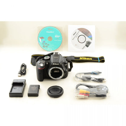 【中古】Nikon D5300 2416万画素 デジタル一眼レフカメラ ブラック ニコン S/N:2124558