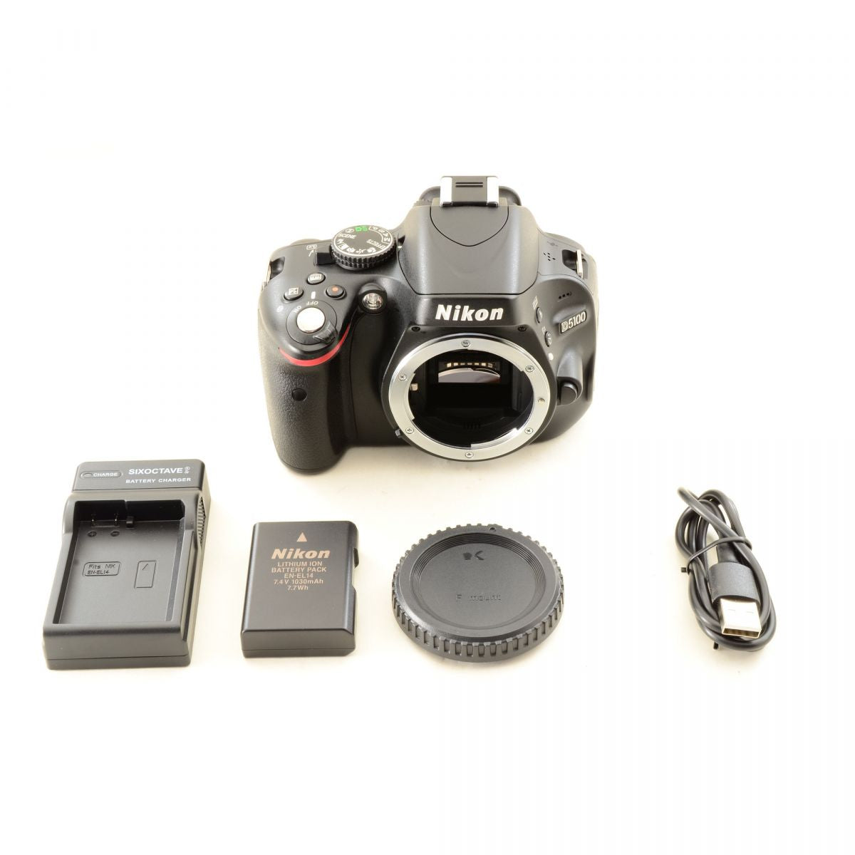 【中古】Nikon D5100 1620万画素 デジタル一眼レフカメラ ブラック ニコン S/N:2027256