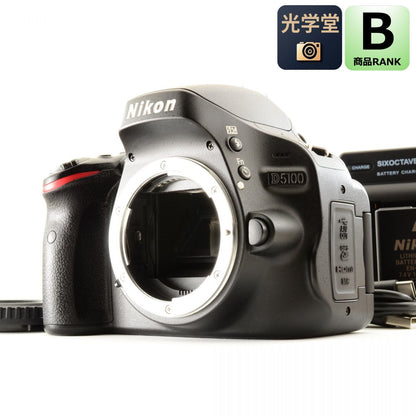 【中古】Nikon D5100 1620万画素 デジタル一眼レフカメラ ブラック ニコン S/N:2027256
