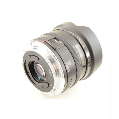 【中古】Canon EF 15mm F2.8 Fisheye 魚眼 広角 単焦点 カメラレンズ 交換レンズ キヤノン S/N:11118