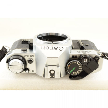 【中古】Canon AE-1 Program シルバー 一眼レフ フィルムカメラ New FD 35-70mm レンズ セット S/N:3037685