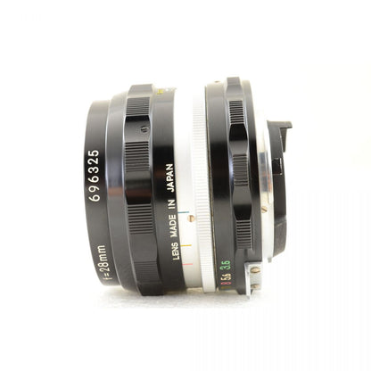 【中古】Nikon F2 フォトミック シルバー フィルムカメラ DP-1 NIKKOR-H Auto 28mm f/3.5 ニコン セット S/N:7133328