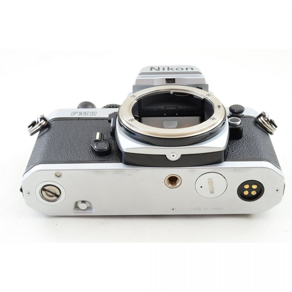 【中古】Nikon New FM2 後期 シルバー 35mm フィルムカメラ Ai-S 35mm f/2.8 レンズ セット S/N:8220491