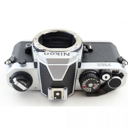 【中古】Nikon New FM2 後期 シルバー 35mm フィルムカメラ Ai-S 35mm f/2.8 レンズ セット S/N:8220491