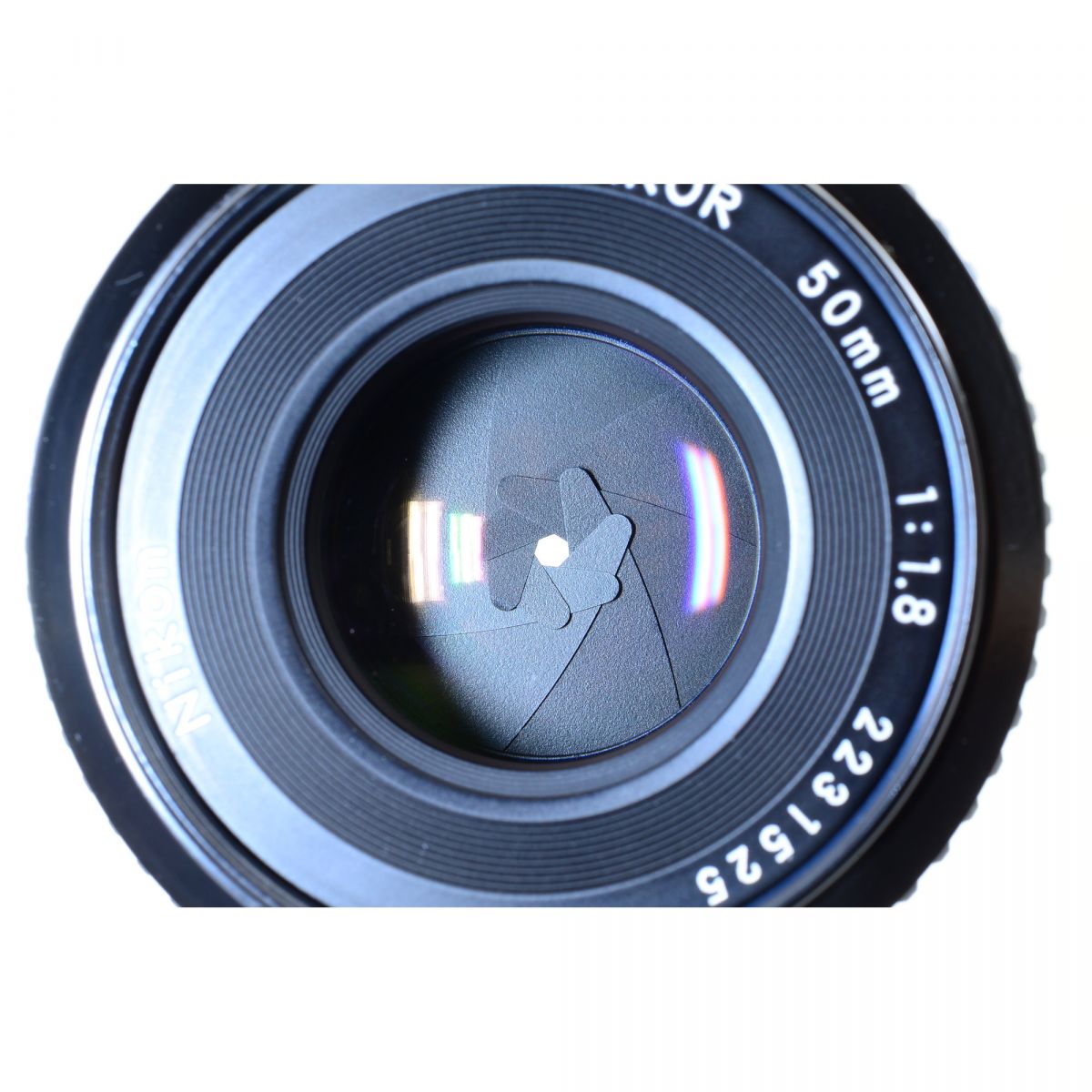 【中古】Nikon FA ブラック Ai-S NIKKOR 50mm f/1.8 パンケーキ 単焦点レンズ フィルムカメラ ニコン S/N: 5177093