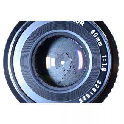 【中古】Nikon FA ブラック Ai-S NIKKOR 50mm f/1.8 パンケーキ 単焦点レンズ フィルムカメラ ニコン S/N: 5177093