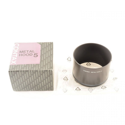【中古】CONTAX メタルフード 5 カメラレンズアクセサリー , 元箱付き コンタックス METAL HOOD 交換レンズ用