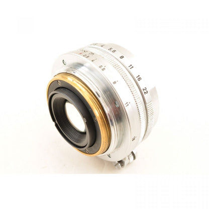 【中古】Canon 28mm f2.8 LTM L39 ライカ スクリューマウント MF カメラレンズ 交換レンズ キャノン , ケース付き