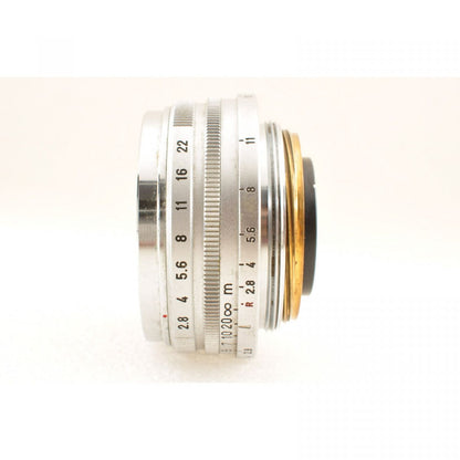 【中古】Canon 28mm f2.8 LTM L39 ライカ スクリューマウント MF カメラレンズ 交換レンズ キャノン , ケース付き