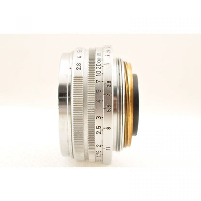 【中古】Canon 28mm f2.8 LTM L39 ライカ スクリューマウント MF カメラレンズ 交換レンズ キャノン , ケース付き