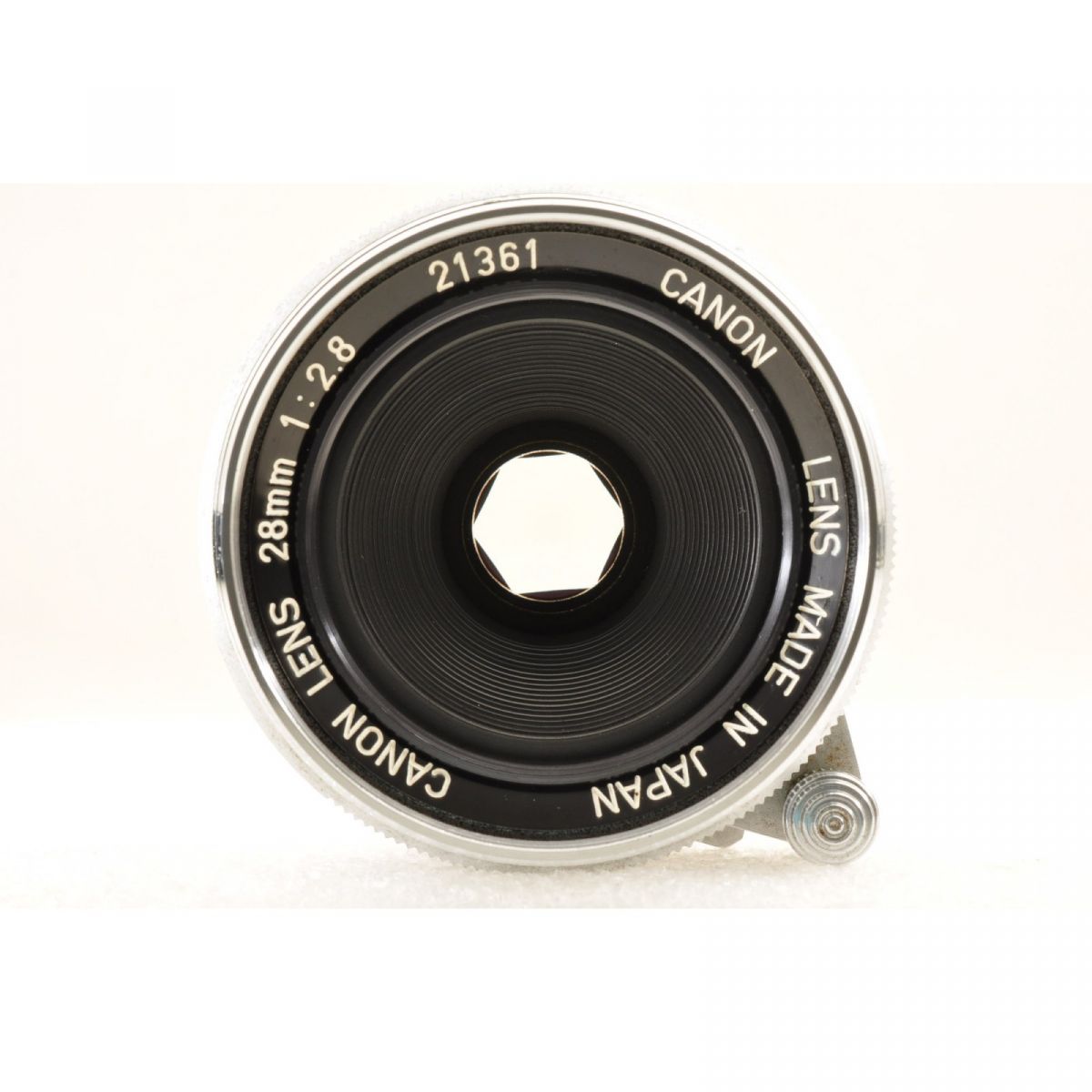 【中古】Canon 28mm f2.8 LTM L39 ライカ スクリューマウント MF カメラレンズ 交換レンズ キャノン , ケース付き