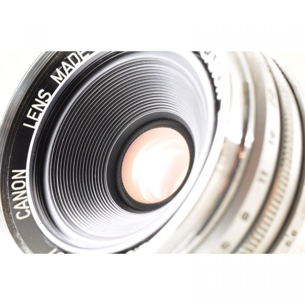 【中古】Canon 28mm f2.8 LTM L39 ライカ スクリューマウント MF カメラレンズ 交換レンズ キャノン , ケース付き