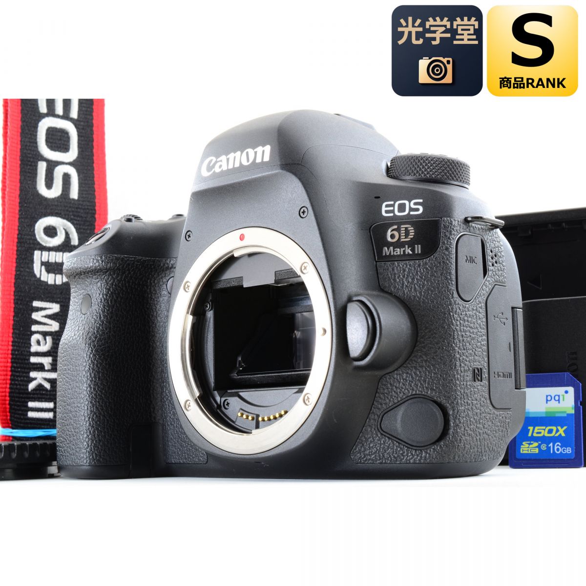 【中古】Canon EOS 6D Mark II 26.2MP 一眼レフ デジタルカメラ キヤノン