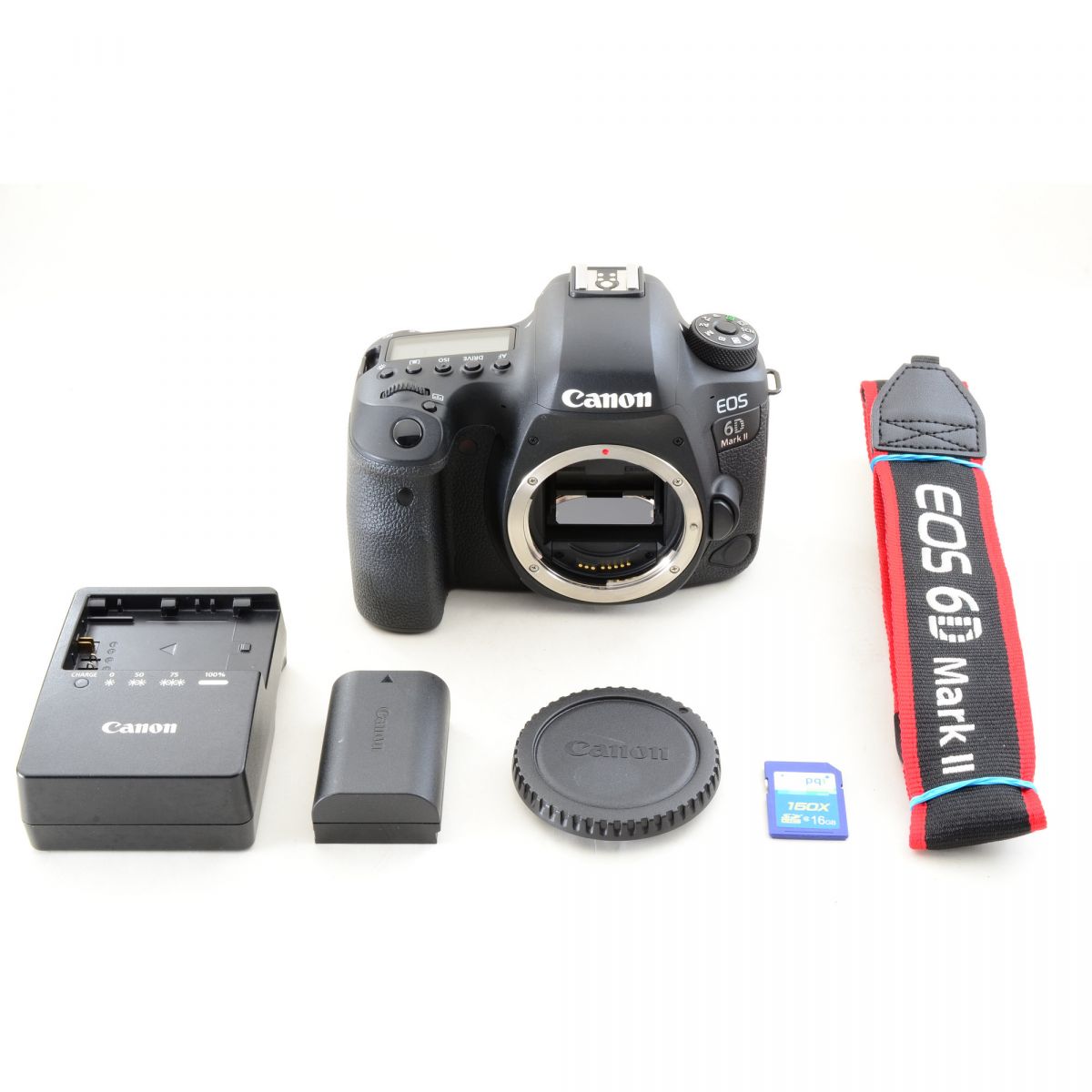【中古】Canon EOS 6D Mark II 26.2MP 一眼レフ デジタルカメラ キヤノン