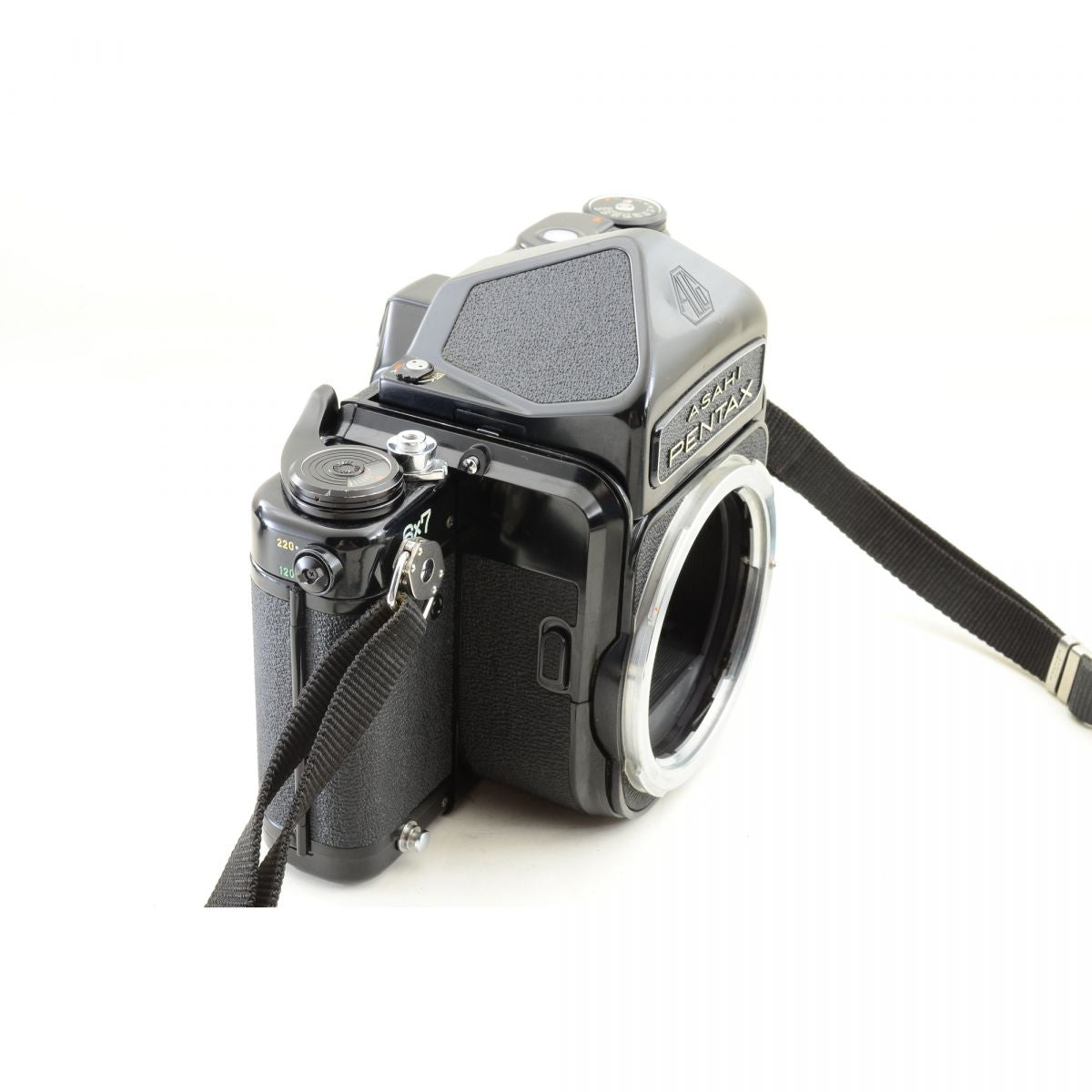 【中古】Pentax 6x7 67 TTL ミラーアップ 中判 フィルムカメラ SMC マクロ タクマー 135mm f/4 単焦点レンズ セット ペンタックス S/N:4098176