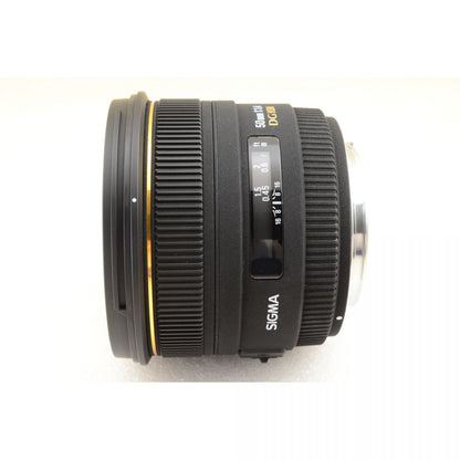 【中古】Sigma 50mm F1.4 EX DG HSM 単焦点 カメラレンズ 交換レンズ キヤノン用 シグマ S/N:1008192