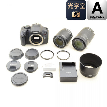 【中古】Canon EOS Kiss X7i デジタルカメラ 18-55mm 55-250mm レンズ 一眼レフ キャノン