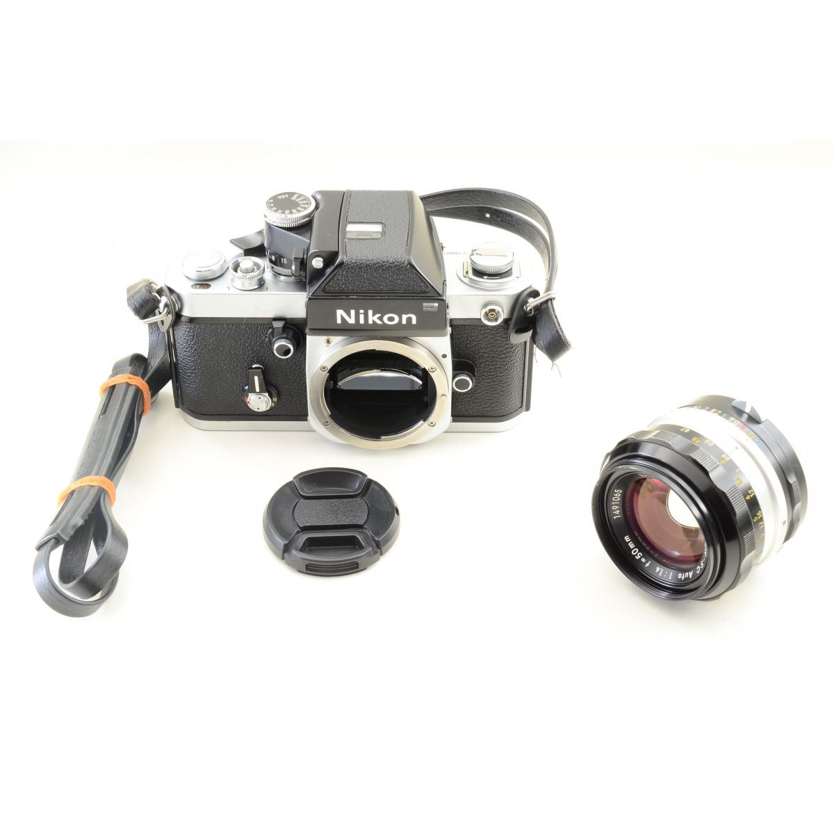 【中古】Nikon F2 フォトミック シルバー 35mm 一眼レフ フィルムカメラ NIKKOR-S.C Auto 50mm F1.4 レンズ セット S/N:7800475