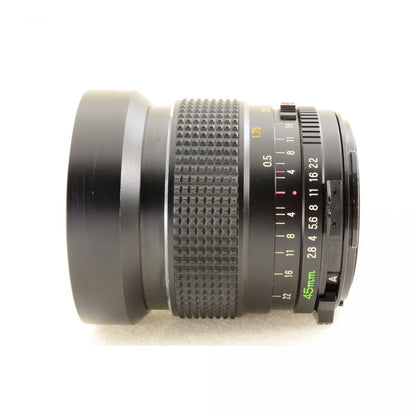 【中古】Mamiya M645 1000S 中判カメラ + CdSプリズムAEファインダー + SEKOR C 45mm f/2.8 単焦点レンズ マミヤ S/N: L26397