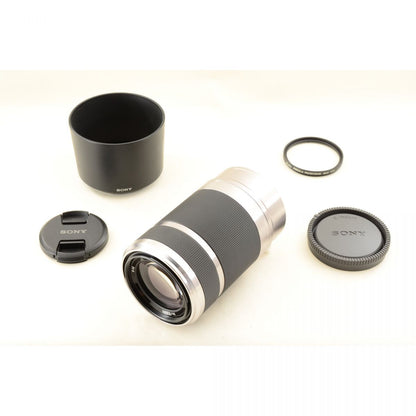 【中古】Sony E 55-210mm f/4.5-6.3 OSS SEL55210 ズーム 交換レンズ フード ソニー カメラレンズ