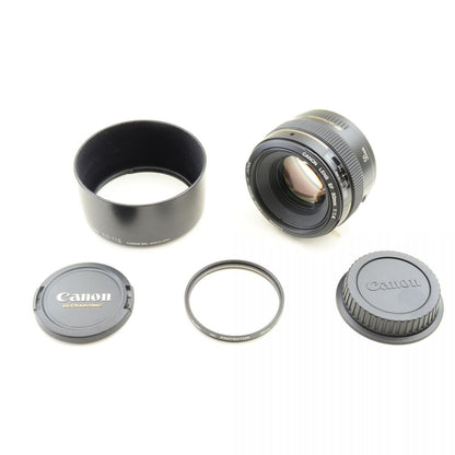 【中古】Canon EF 50mm f/1.4 USM 単焦点レンズ フード付 キャノン カメラレンズ 交換レンズ