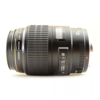 【中古】Canon EF 100mm F2.8 MACRO USM 単焦点レンズ フード カメラレンズ